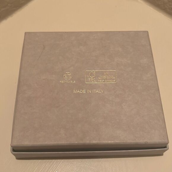 Jimmy Choo Small Square Box Light Gray Gold Lettering Luxury Storage Decor - Picture 3 of 10